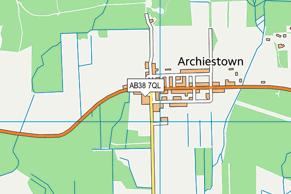 AB38 7QL map - OS VectorMap District (Ordnance Survey)