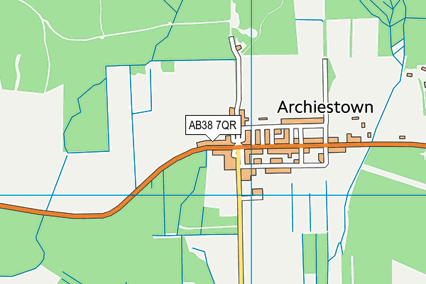 AB38 7QR map - OS VectorMap District (Ordnance Survey)