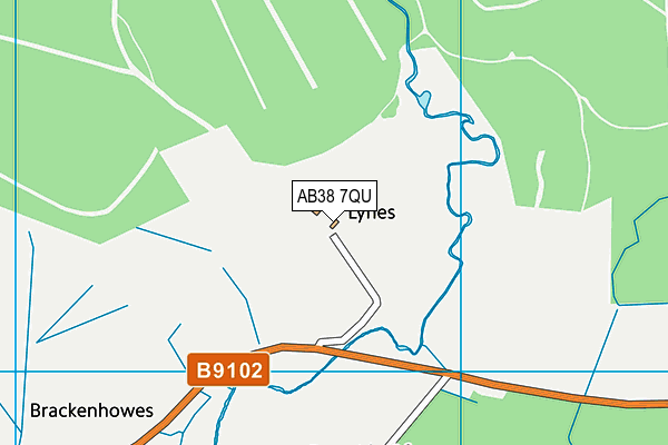 AB38 7QU map - OS VectorMap District (Ordnance Survey)