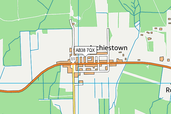 AB38 7QX map - OS VectorMap District (Ordnance Survey)