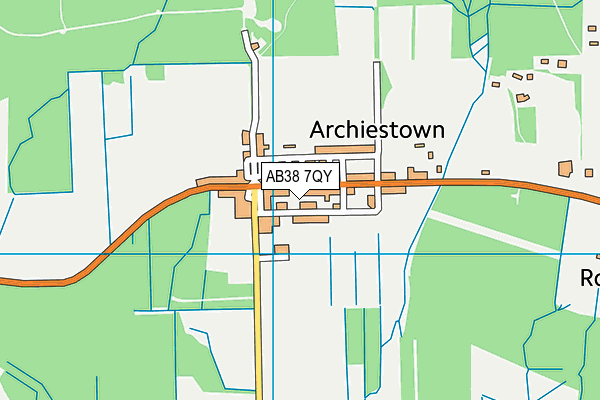 AB38 7QY map - OS VectorMap District (Ordnance Survey)