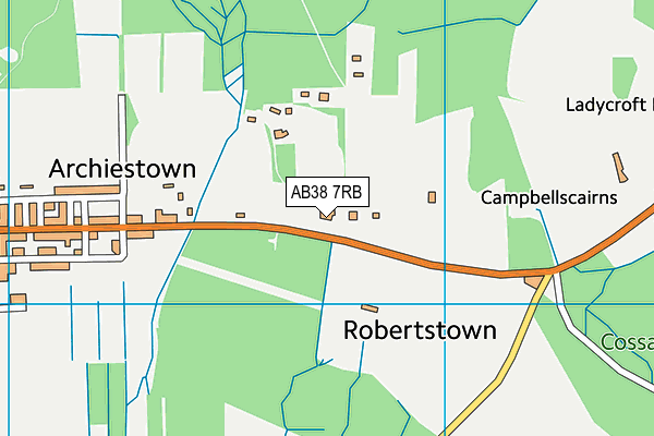 AB38 7RB map - OS VectorMap District (Ordnance Survey)