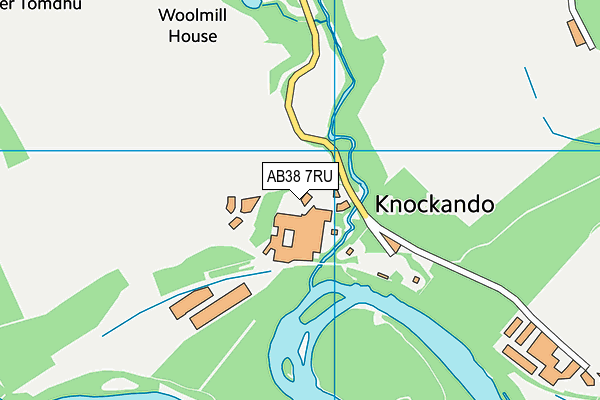 AB38 7RU map - OS VectorMap District (Ordnance Survey)