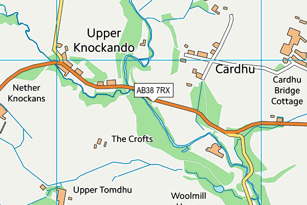 AB38 7RX map - OS VectorMap District (Ordnance Survey)