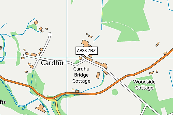AB38 7RZ map - OS VectorMap District (Ordnance Survey)
