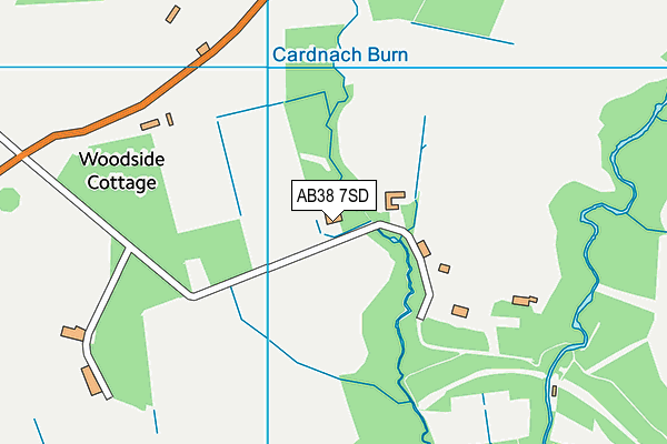 AB38 7SD map - OS VectorMap District (Ordnance Survey)