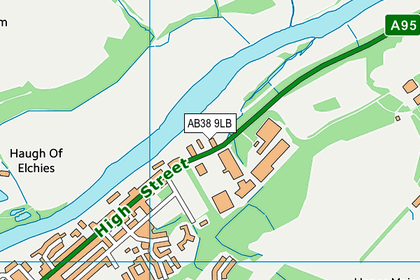 AB38 9LB map - OS VectorMap District (Ordnance Survey)