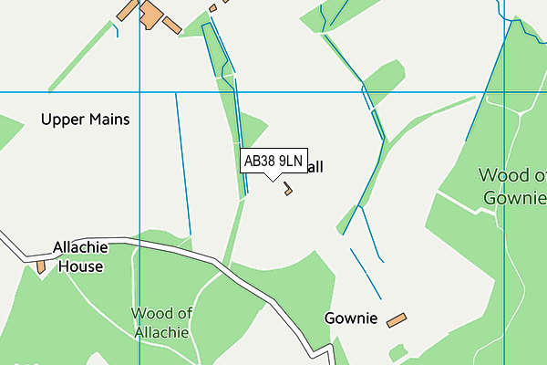 AB38 9LN map - OS VectorMap District (Ordnance Survey)