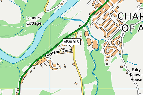 AB38 9LS map - OS VectorMap District (Ordnance Survey)