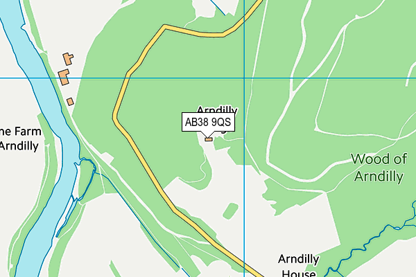 AB38 9QS map - OS VectorMap District (Ordnance Survey)