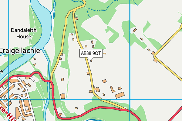 AB38 9QT map - OS VectorMap District (Ordnance Survey)