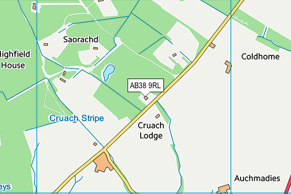 AB38 9RL map - OS VectorMap District (Ordnance Survey)