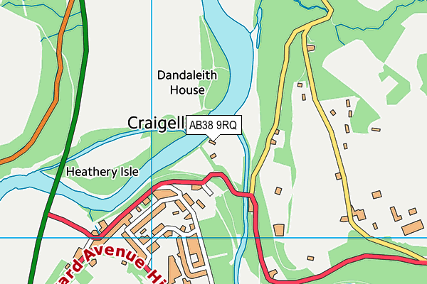 AB38 9RQ map - OS VectorMap District (Ordnance Survey)