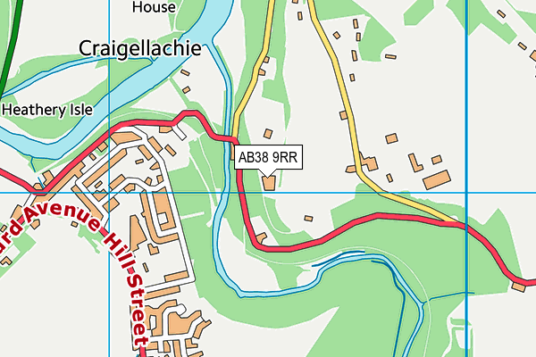 AB38 9RR map - OS VectorMap District (Ordnance Survey)