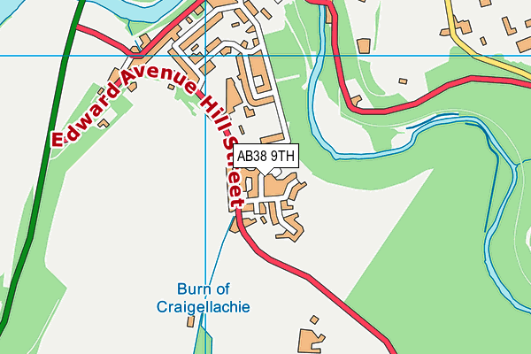 AB38 9TH map - OS VectorMap District (Ordnance Survey)