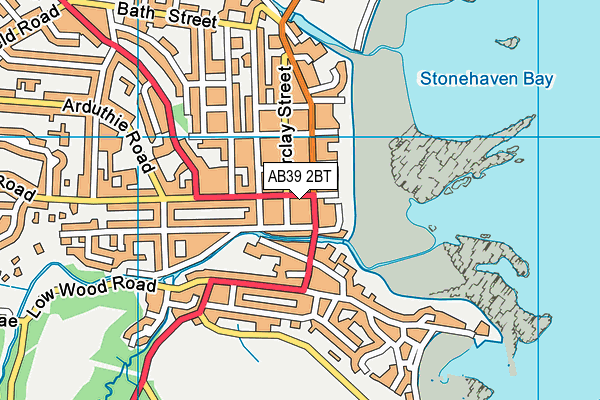 AB39 2BT map - OS VectorMap District (Ordnance Survey)