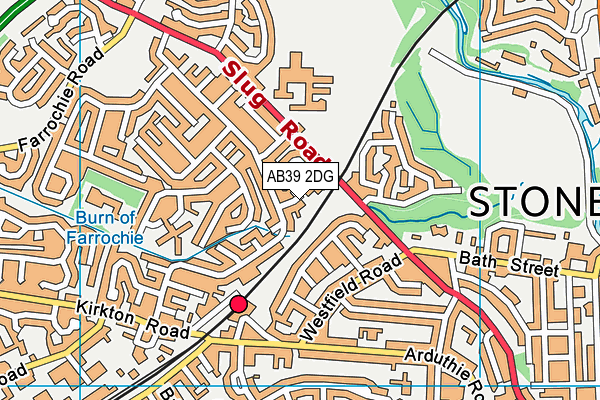 AB39 2DG map - OS VectorMap District (Ordnance Survey)