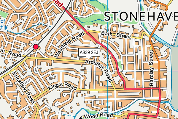 AB39 2EJ map - OS VectorMap District (Ordnance Survey)