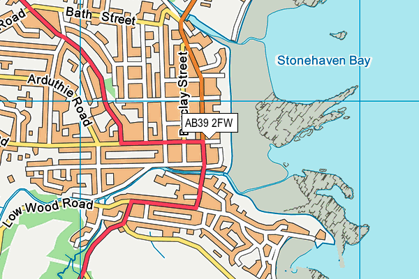 AB39 2FW map - OS VectorMap District (Ordnance Survey)