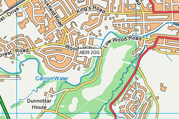 AB39 2GG map - OS VectorMap District (Ordnance Survey)