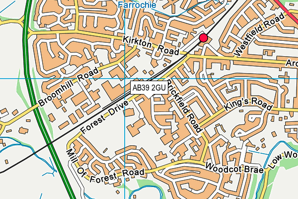 AB39 2GU map - OS VectorMap District (Ordnance Survey)