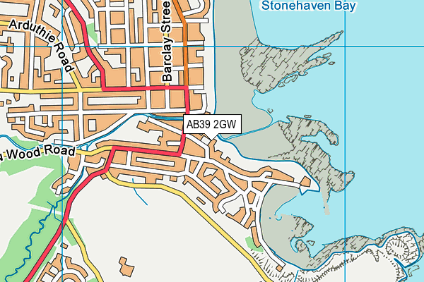 AB39 2GW map - OS VectorMap District (Ordnance Survey)