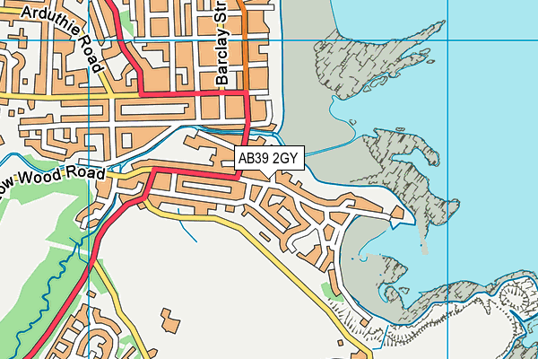 AB39 2GY map - OS VectorMap District (Ordnance Survey)