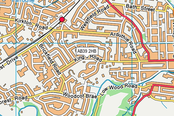 AB39 2HB map - OS VectorMap District (Ordnance Survey)