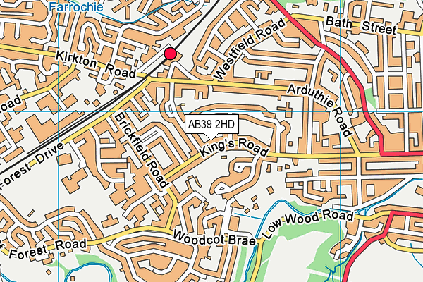 AB39 2HD map - OS VectorMap District (Ordnance Survey)