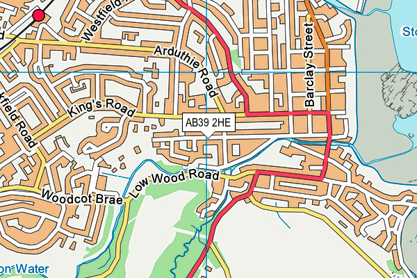 AB39 2HE map - OS VectorMap District (Ordnance Survey)