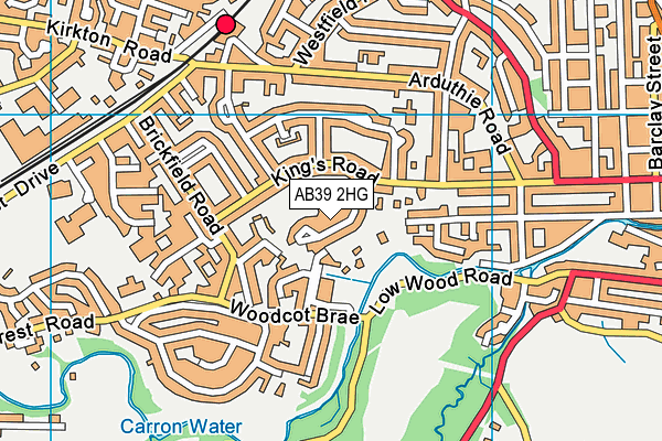AB39 2HG map - OS VectorMap District (Ordnance Survey)