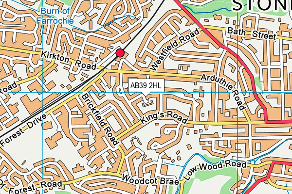AB39 2HL map - OS VectorMap District (Ordnance Survey)