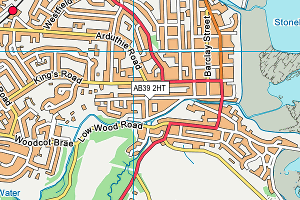AB39 2HT map - OS VectorMap District (Ordnance Survey)