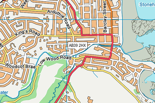 AB39 2HX map - OS VectorMap District (Ordnance Survey)