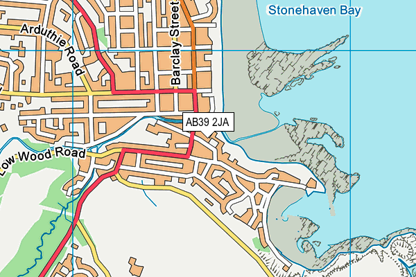 AB39 2JA map - OS VectorMap District (Ordnance Survey)