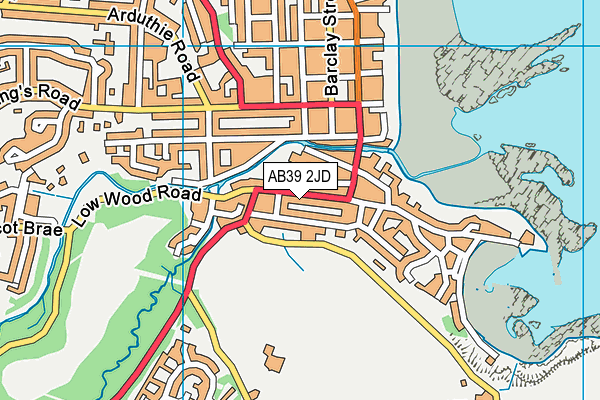 AB39 2JD map - OS VectorMap District (Ordnance Survey)