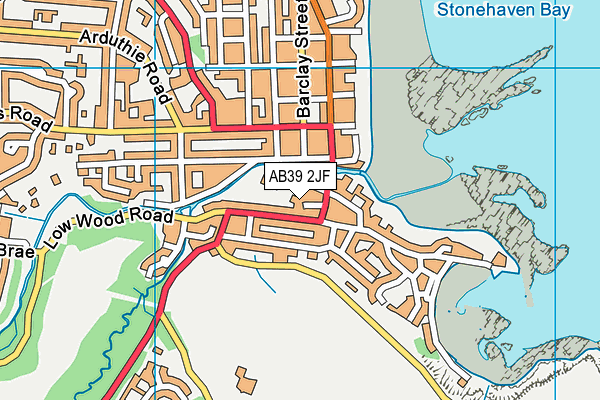 AB39 2JF map - OS VectorMap District (Ordnance Survey)