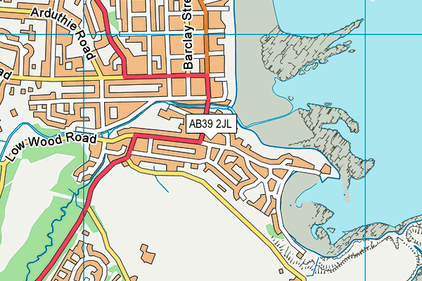 AB39 2JL map - OS VectorMap District (Ordnance Survey)
