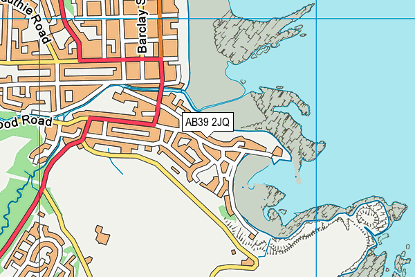 AB39 2JQ map - OS VectorMap District (Ordnance Survey)