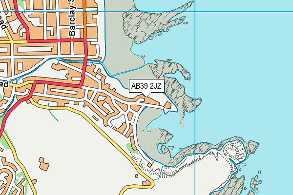 AB39 2JZ map - OS VectorMap District (Ordnance Survey)