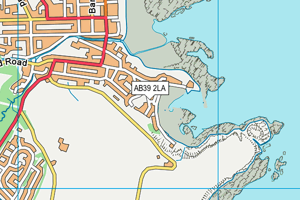 AB39 2LA map - OS VectorMap District (Ordnance Survey)
