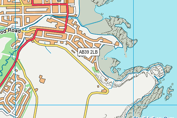 AB39 2LB map - OS VectorMap District (Ordnance Survey)