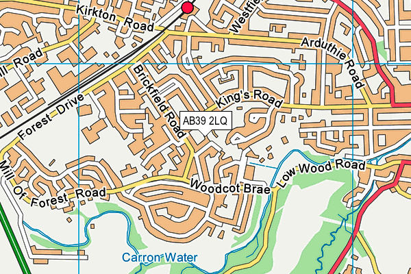 AB39 2LQ map - OS VectorMap District (Ordnance Survey)