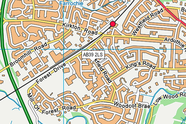 AB39 2LS map - OS VectorMap District (Ordnance Survey)