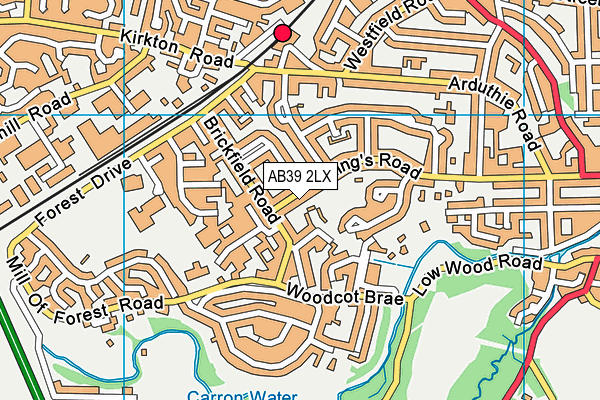 AB39 2LX map - OS VectorMap District (Ordnance Survey)