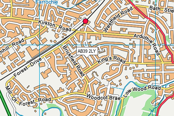 AB39 2LY map - OS VectorMap District (Ordnance Survey)