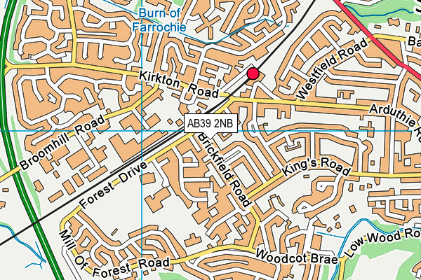 AB39 2NB map - OS VectorMap District (Ordnance Survey)