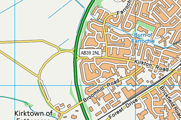 AB39 2NL map - OS VectorMap District (Ordnance Survey)