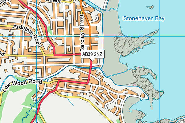 AB39 2NZ map - OS VectorMap District (Ordnance Survey)