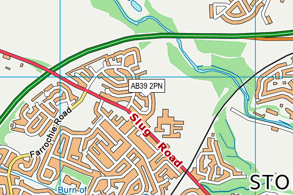 AB39 2PN map - OS VectorMap District (Ordnance Survey)